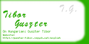 tibor guszter business card